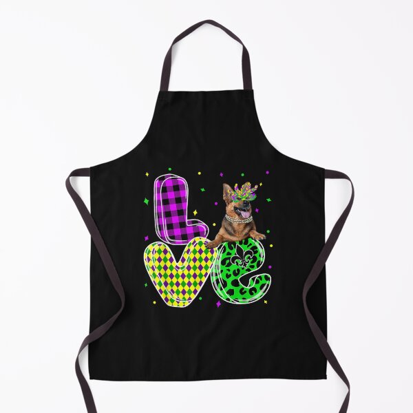 Item preview, Cute Love German Shepherd Dog Mask Plaid Leopard Mardi Gras designed and sold by Mitzi12312.