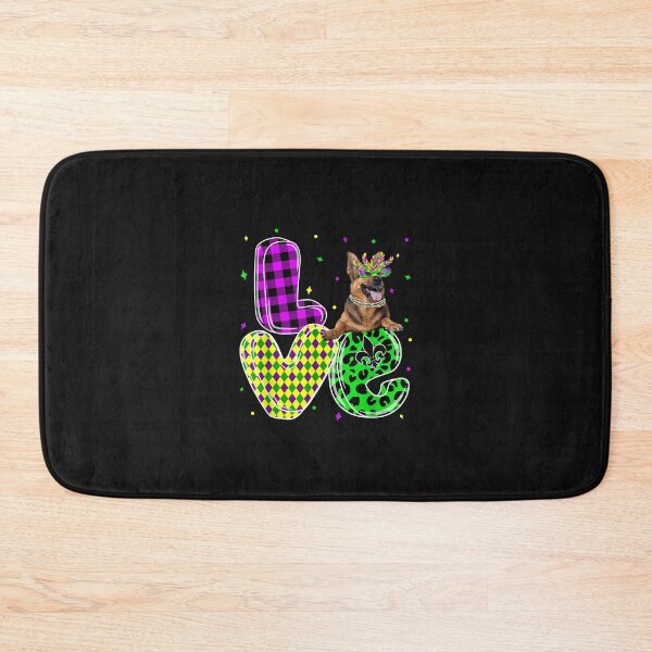 Item preview, Cute Love German Shepherd Dog Mask Plaid Leopard Mardi Gras designed and sold by Mitzi12312.
