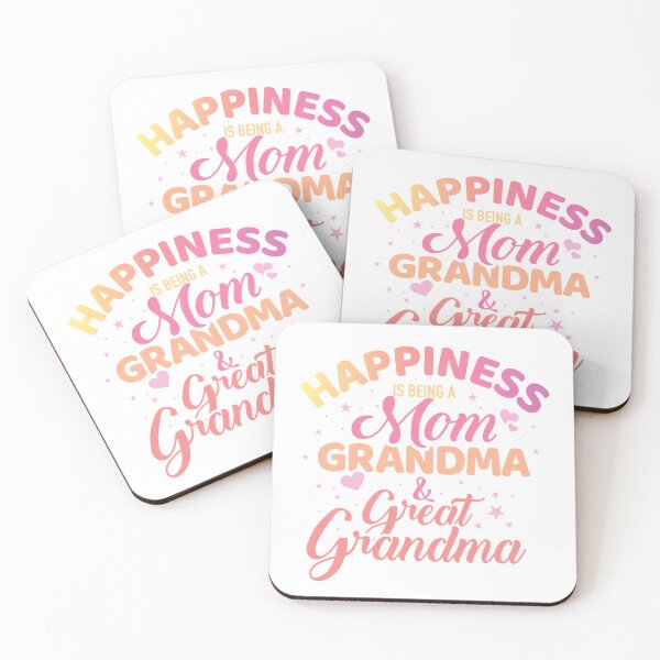 Item preview, Happiness Is Being A Mom Grandma And Great Grandma designed and sold by PrincessBrogan.