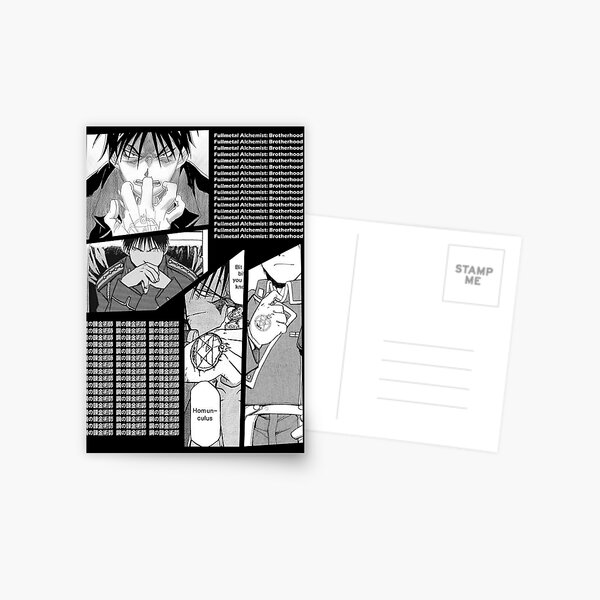 Edward Elric Fullmetal Alchemist Brotherhood Fullmetal Alchemist Manga  Panel Design Postcard for Sale by Raiden Designer Shop