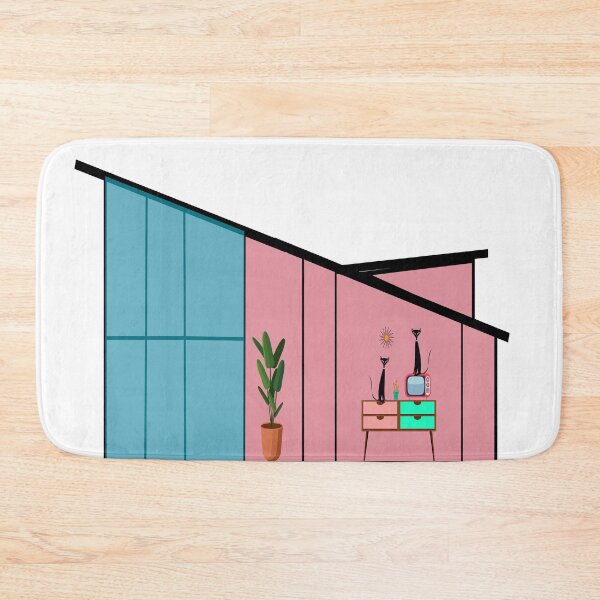Item preview, Retro Cats Settling into a MCM Palm Springs Home designed and sold by LisWilliams.