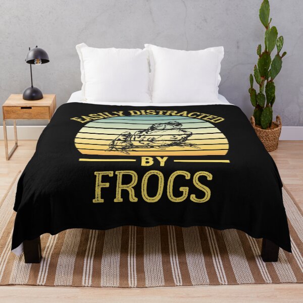 Item preview, Easily Distracted By Frogs Funny Frog Lover Gift Retro Frog Sunset designed and sold by lou731.