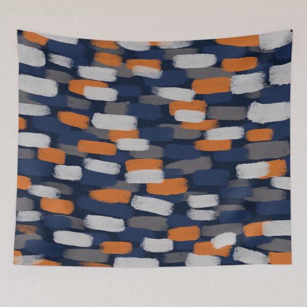 Item preview, Abstract, Orange and Blue, Paint Brush Effect designed and sold by OneThreeSix.
