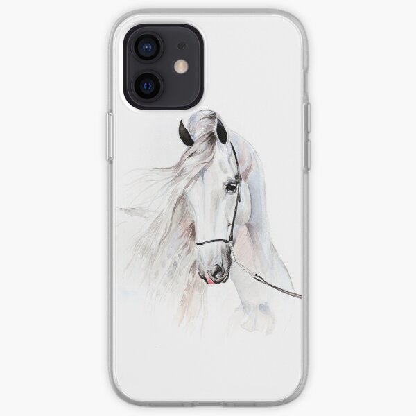 Andalusian horse watercolor painting iPhone Soft Case
