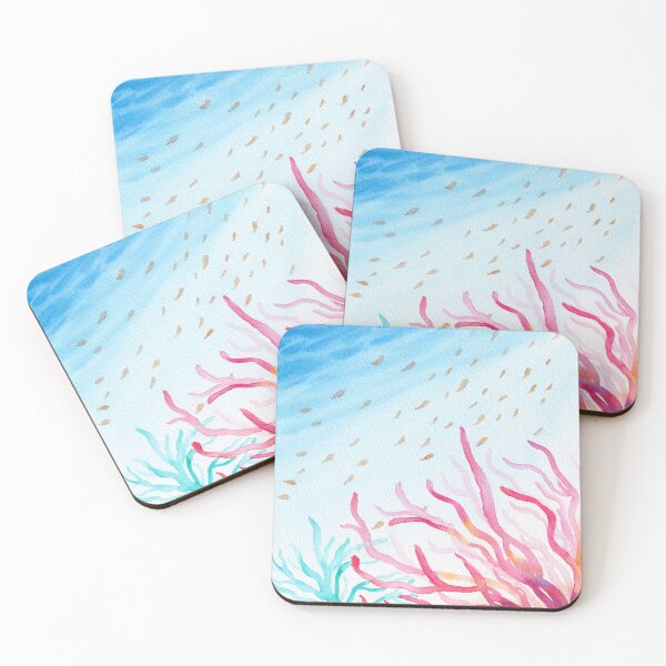 Item preview, Undersea watercolor painting with colorful corals, fishes designed and sold by fengyuhao.