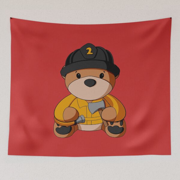 Item preview, Yellow Uniform Fireman Teddy Bear designed and sold by Alisha Ober Designs.