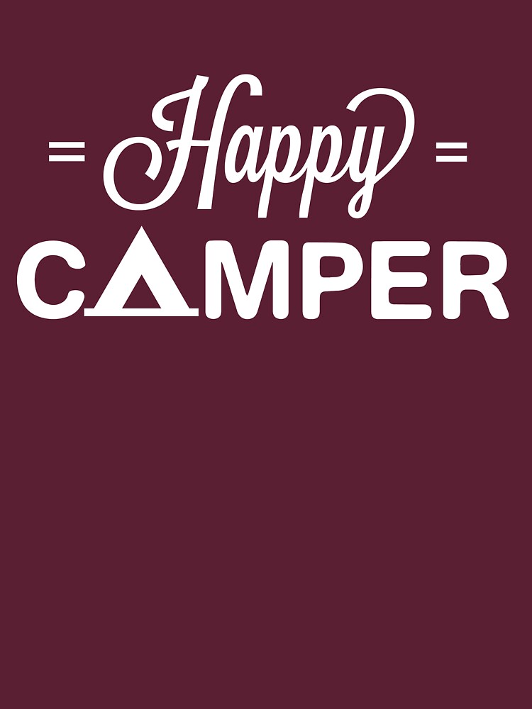 Disover Cute Happy Camper Fitted T-Shirt Camper lover