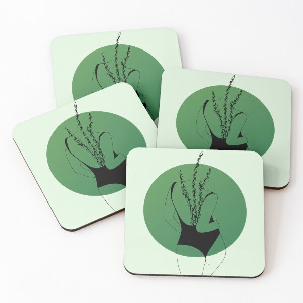 Item preview, You Grow, Girl - Woman Flowers Body (Green) designed and sold by SpaceEnhance.