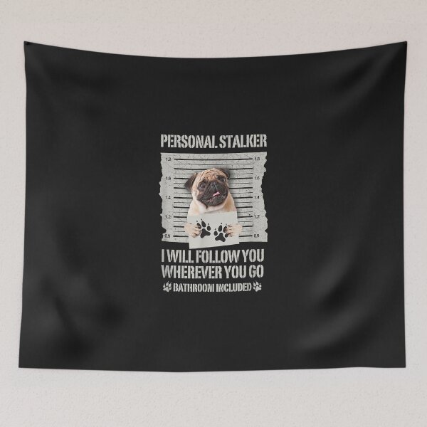 Item preview, Personal Stalker Pug T-Shirt designed and sold by TheresaKrammer.