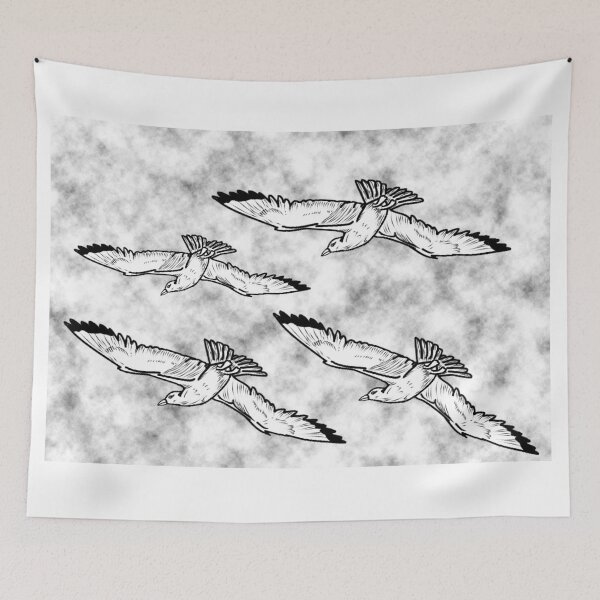 Item preview, Sky Migration dad hats- Flying birds migrating (Herring Gulls) designed and sold by Midnightviera.