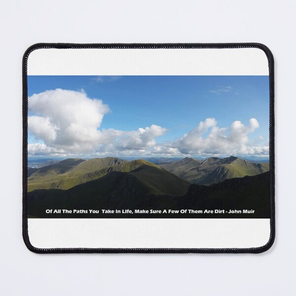 Item preview, Scottish Mountain View With John Muir Quote designed and sold by beavo.