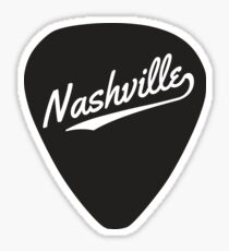 Nashville written on a guitar pick Sticker