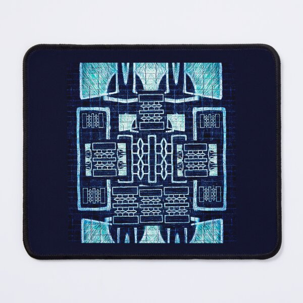 Item preview, "House of the Mansa"  - Blue African Ethnic Contemporary Abstract Mudcloth Tribal Art Designs designed and sold by Tony Cisse.