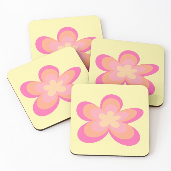 Item preview, Neon Orange and Pink Retro Daisy Flower designed and sold by hannahvira.