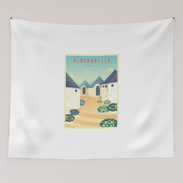 Item preview, Alberobello, Italy - Vintage Travel Poster designed and sold by Atifslm.