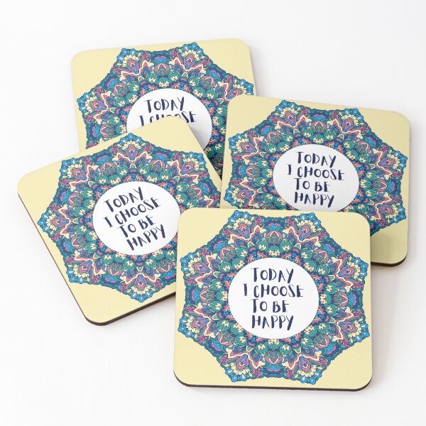 Item preview, Today I Choose To Be Happy Mandala Positive Affirmation designed and sold by JDWCreations.