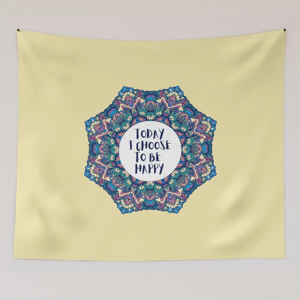 Item preview, Today I Choose To Be Happy Mandala Positive Affirmation designed and sold by JDWCreations.