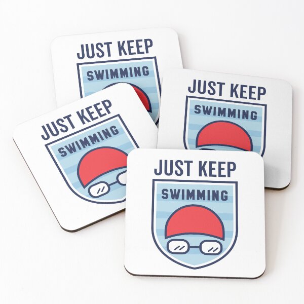 Item preview, Swimmer Quote : Just keep swimming designed and sold by Rainbow Designs.