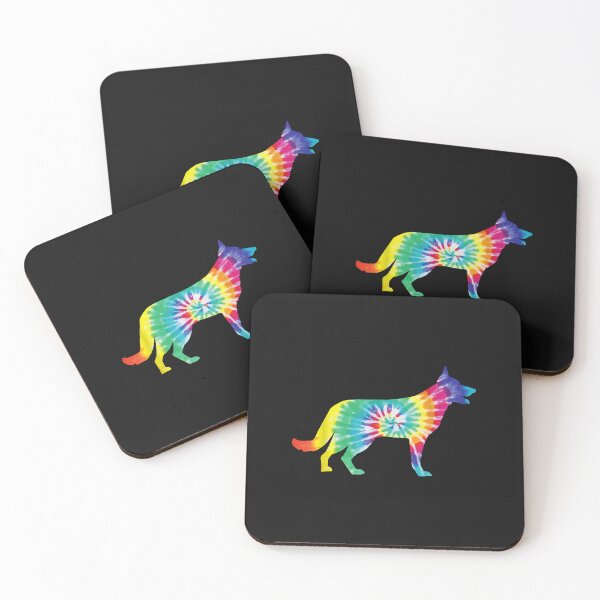 Artikelvorschau, Tie Dye Dog Hippie German Shepherd Retro Puppy entworfen und verkauft von Mitzi12312.