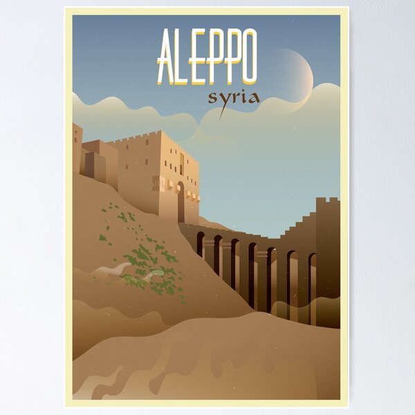 Item preview, Aleppo, Syria - Vintage Travel Poster designed and sold by Atifslm.