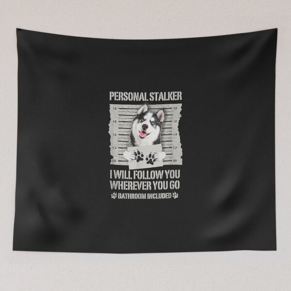 Item preview, Personal Stalker Siberian Husky T-Shirt designed and sold by TheresaKrammer.