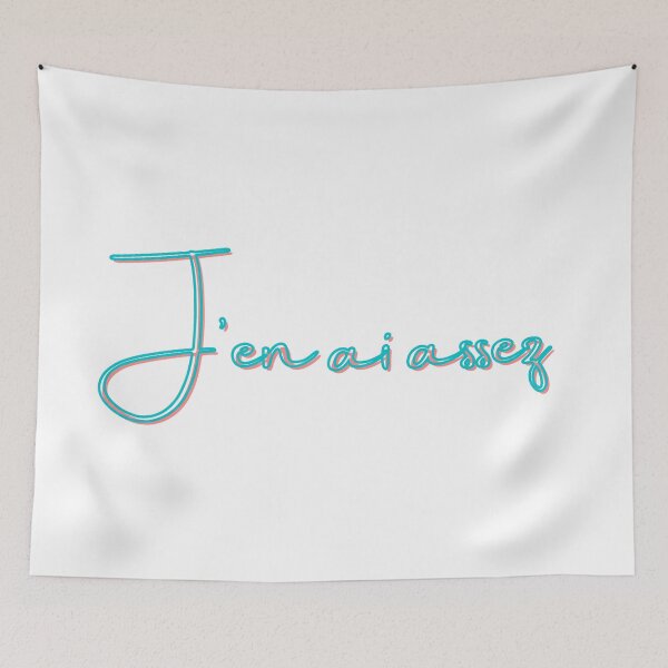 Item preview, J'en ai assez design - pink, blue designed and sold by Loulig.