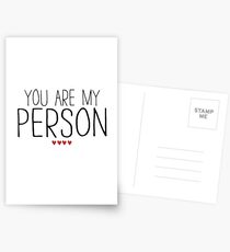 DU BIST MEINE PERSON Postkarten