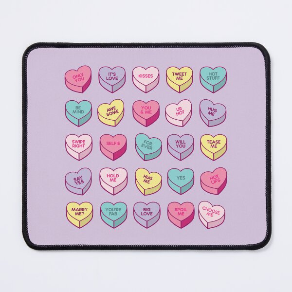 Item preview, Love Heart Candy Pattern on Pastel Purple for Valentines Day designed and sold by Hixon House.