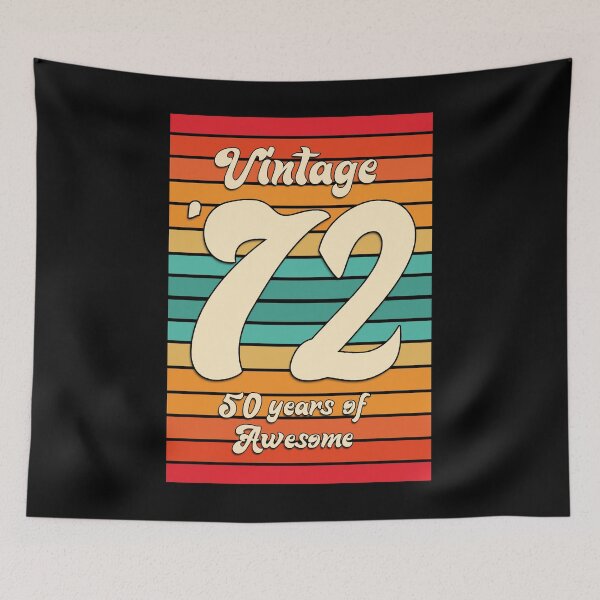 Item preview, Retro Sunset Vintage '72 Big 50th Birthday designed and sold by PeachesMommy.
