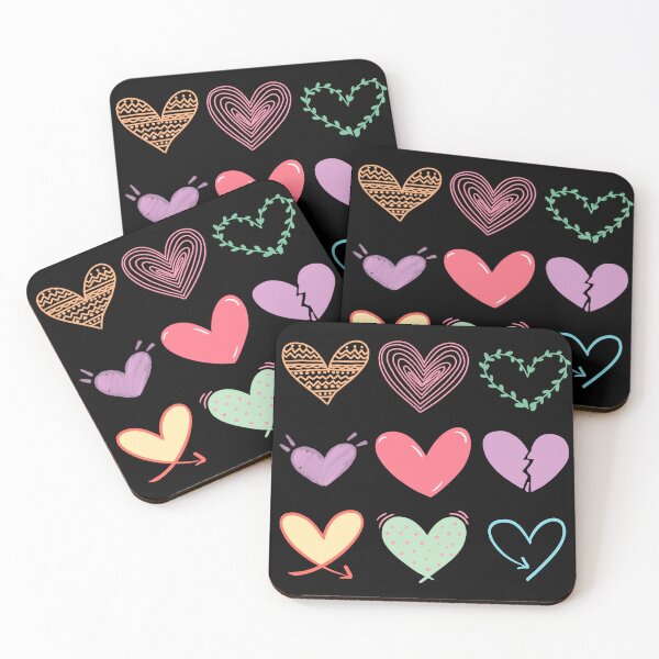 Item preview, Hand-Drawn Hearts Set designed and sold by Inez-kemmy.