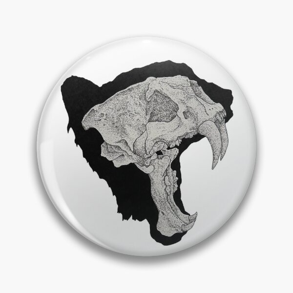 Artikelvorschau, Dotwork Tiger Skull Kunstdruck entworfen und verkauft von DrawWithSacha.