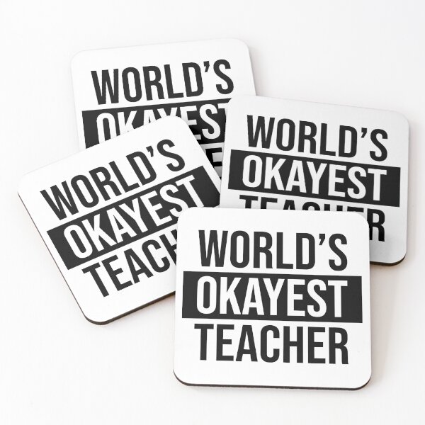 Item preview, World's Okayest Teacher designed and sold by Adel Qasem.