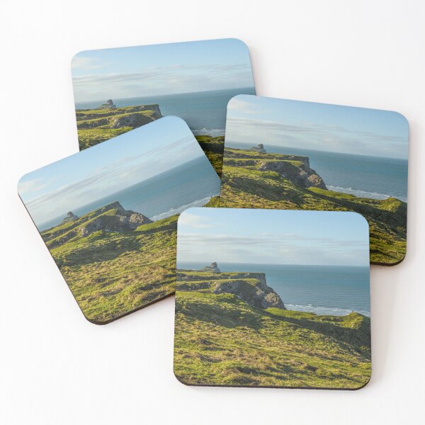 Item preview, Looking down toeards Woems Head Rhossili Gower Wales designed and sold by Cameranick.