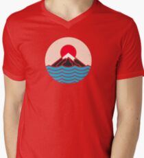 Fuji T-Shirt mit V-Ausschnitt für Männer