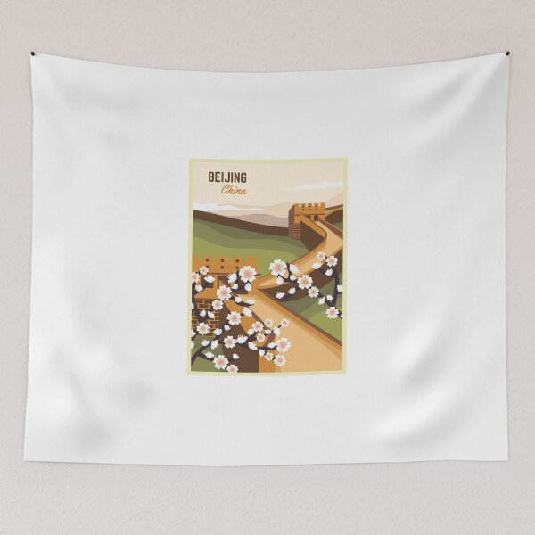 Item preview, Beijing, China - Vintage Travel Poster designed and sold by Atifslm.