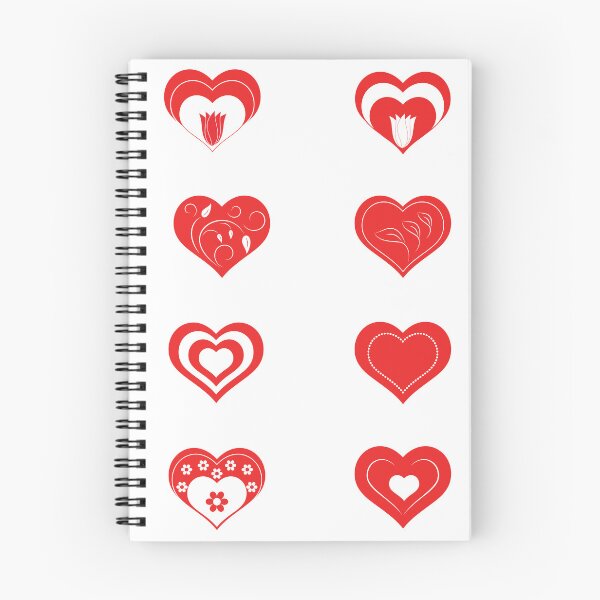 Item preview, Red and white hearts with flowers  designed and sold by colorleafz.