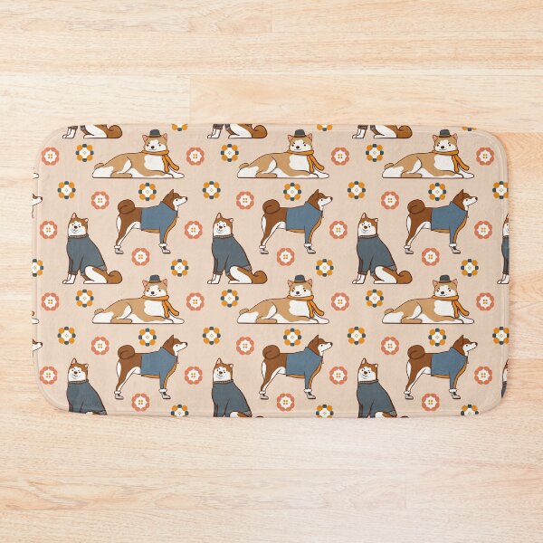 Item preview, Japanese Akita -  Cute Brown and Tan Dog Illustration Pattern  designed and sold by TheRainbowRoom.