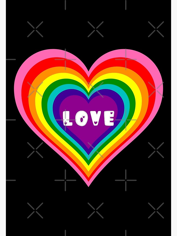 Heart. Rainbow. Cartoon Heart In The Sky With A Rainbow. Valentine Background. Love. Valentine's