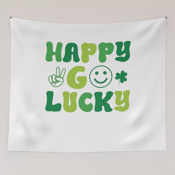 Item preview, Happy Go Lucky Retro St Patrick’s Day Funny Irish Shamrock  designed and sold by clothesy7.