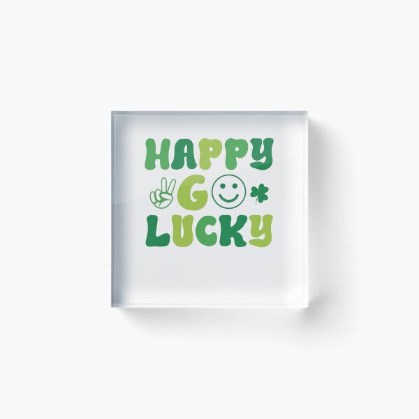 Item preview, Happy Go Lucky Retro St Patrick’s Day Funny Irish Shamrock  designed and sold by clothesy7.