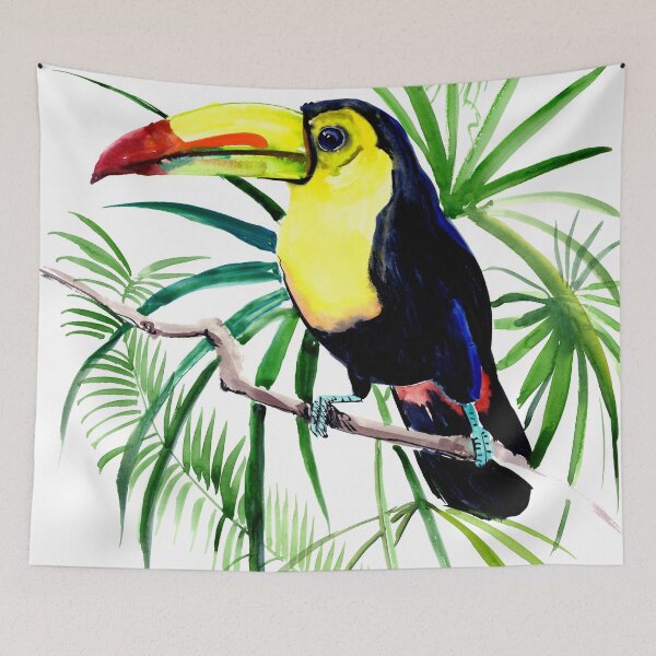 Item preview, Toucan, Jungle tropical design illustration, designed and sold by surenart.