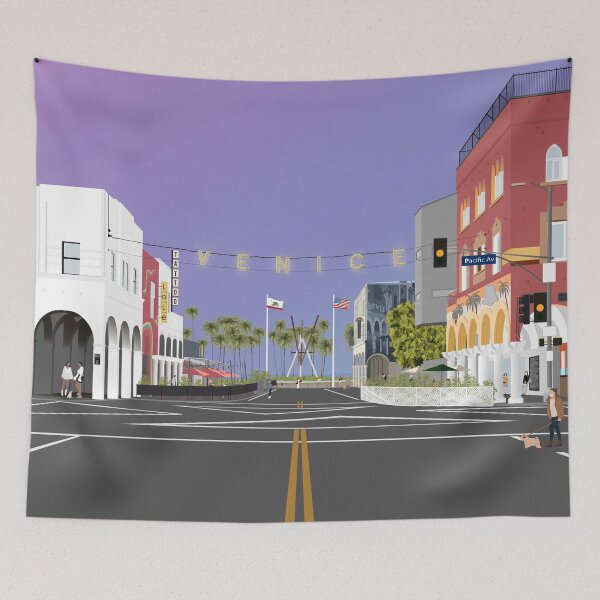 Item preview, Venice, California, USA Travel Illustration designed and sold by Alo.