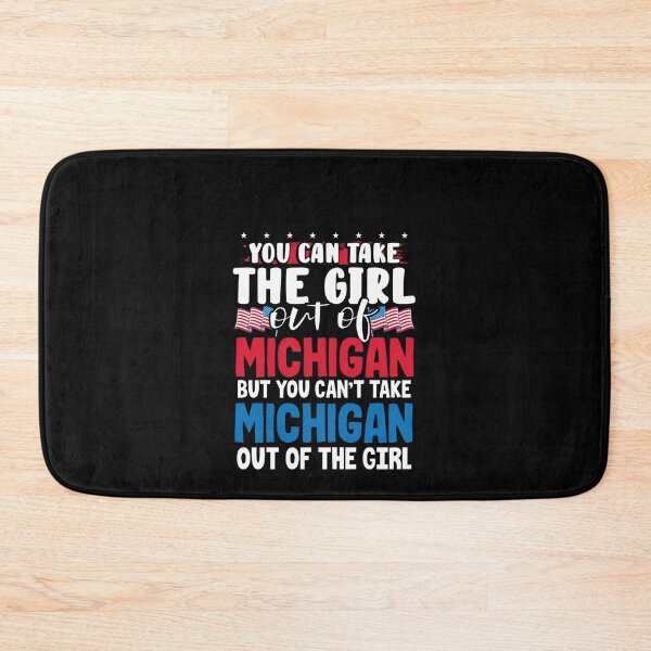 Item preview, You Can Take The Girl out of Michigan American Flag Graphic designed and sold by Lexalloyce.
