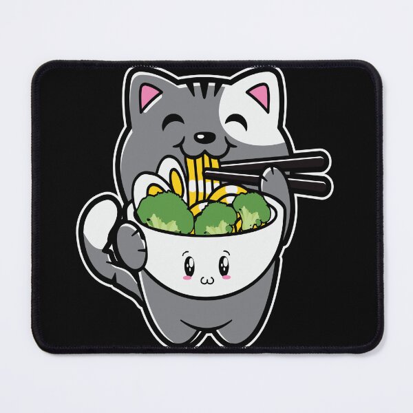Item preview, cat eating ramen cute noodles designed and sold by laatabiShirt.