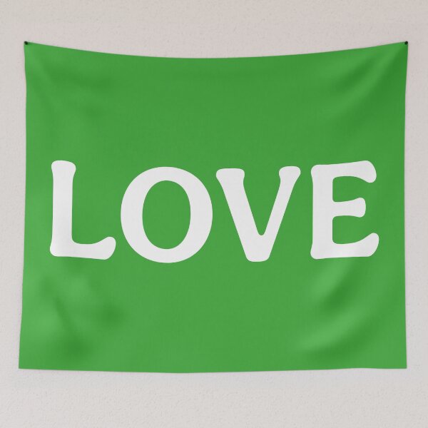 Item preview, Love Print (White Green) designed and sold by ToluaPrints.