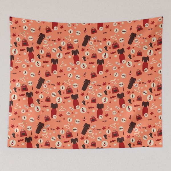 Item preview, Shopping Autumn Sale Seamless Pattern designed and sold by ivector.