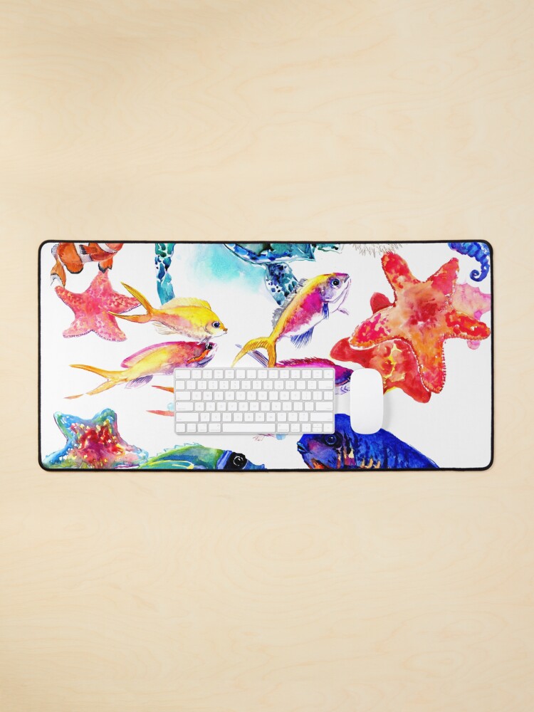 Thumbnail 1 von 5, Mauspad, Korallenmeer, Unterwasserszenenstrand, tropische bunte Kinder entwerfen Kinderraumkunst designt und verkauft von surenart.