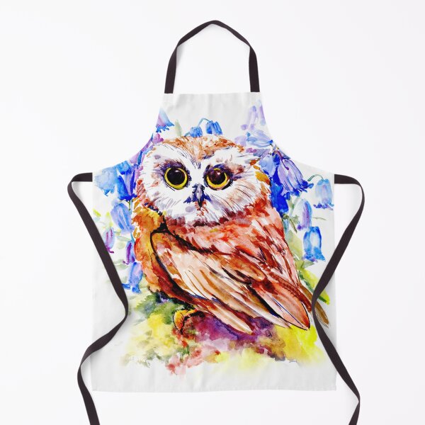 Item preview, Owl who loves Bluebell Flowers designed and sold by surenart.