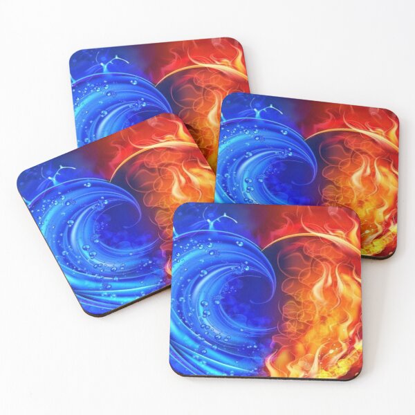 Item preview, explosion of fire and water designed and sold by badgermark.