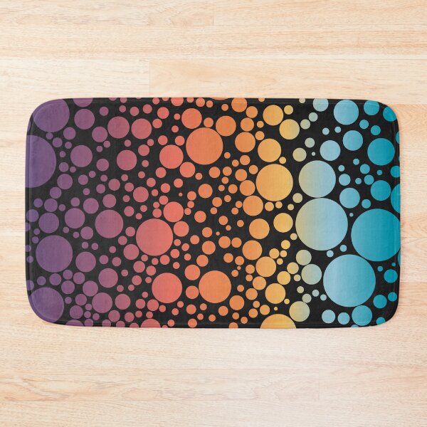 Item preview, colored circular print and black background designed and sold by Martapp.